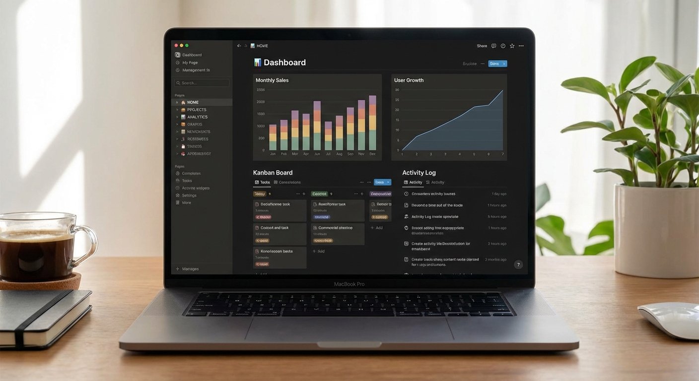 整理されたダッシュボード画面